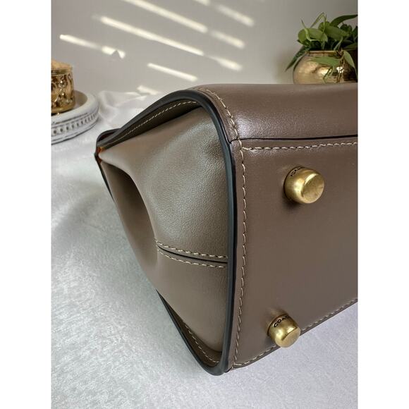 COACH Broome Small Carryall Bag In Dark Stone Color - Picture 11 of 16